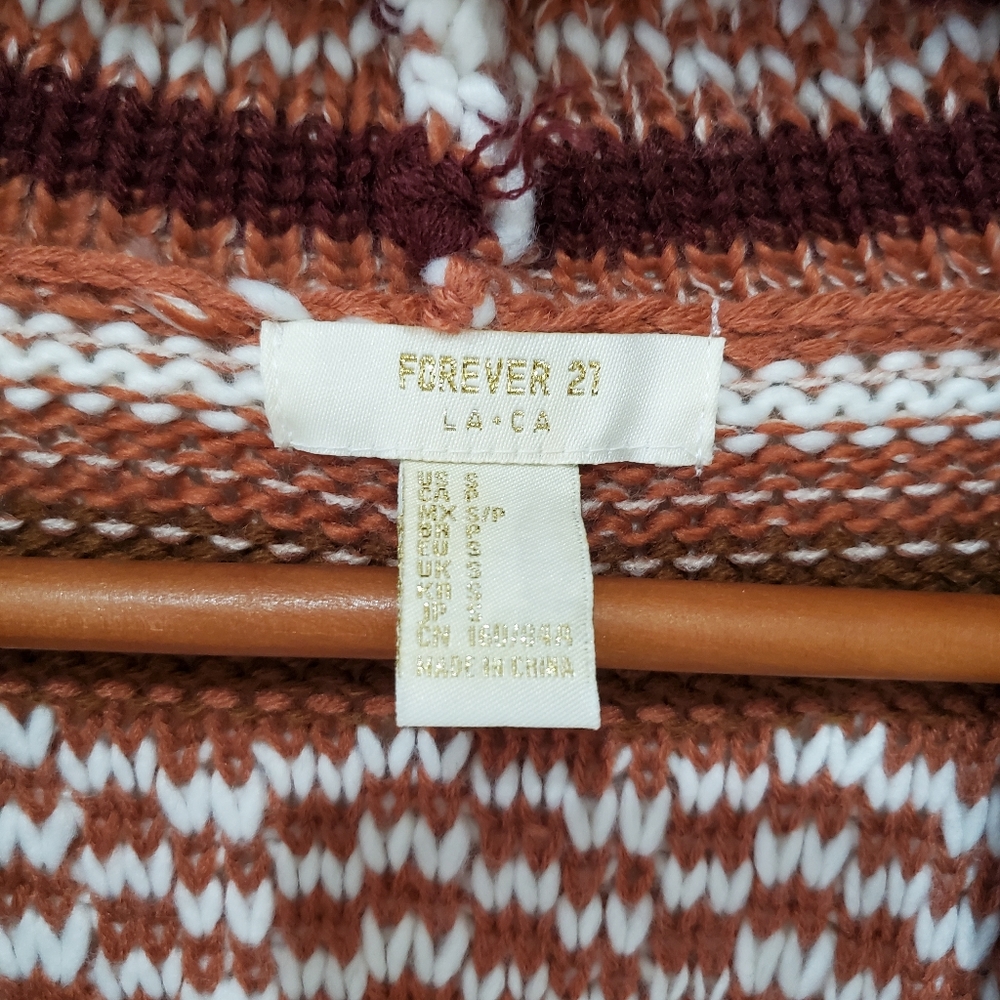 BNWOT Forever21 Aztec geometric long open cardigan small - Picture 7 of 9